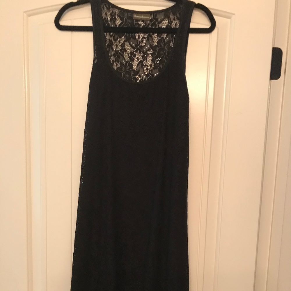 Tommy Bahama size M lace maxi with blk slip